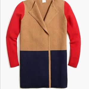 J.Crew Factory Color Block Sweater Coat